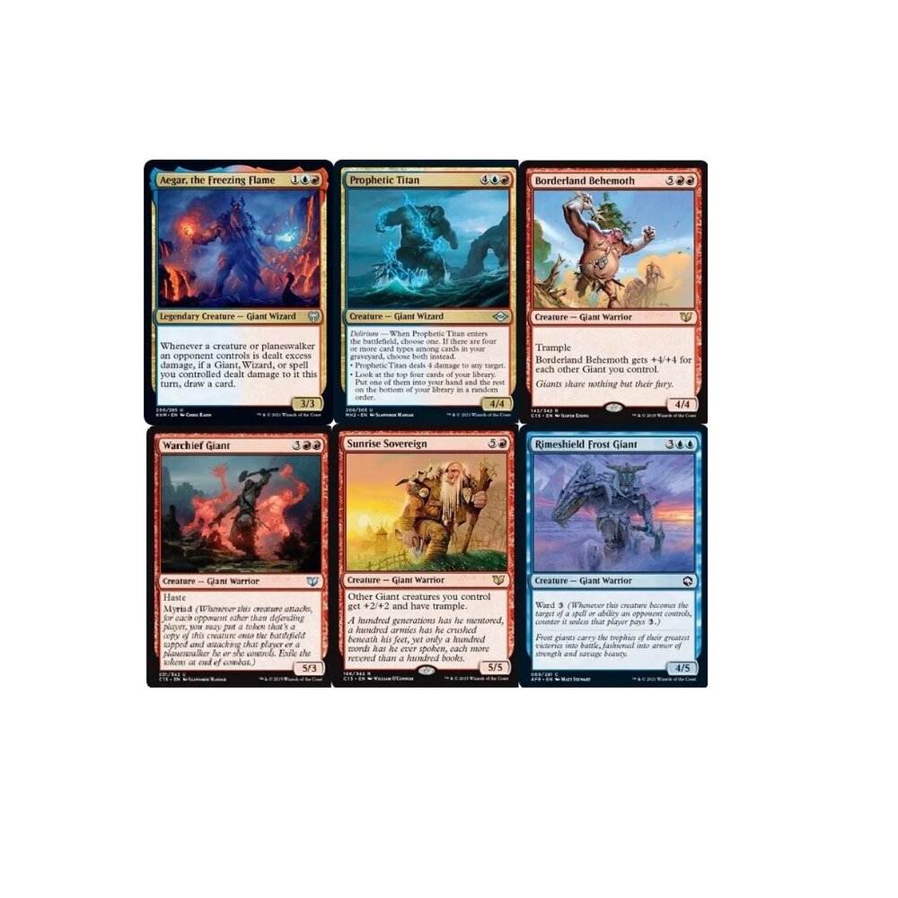 MTG Commander EDH Aegar, the Freezing Flame 100 Cards Custom Deck Giants Burn NM